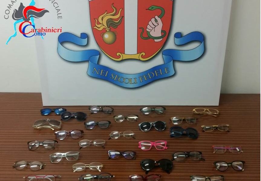 I carabinieri di Porlezza trovano occhiali griffati per 8mila euro