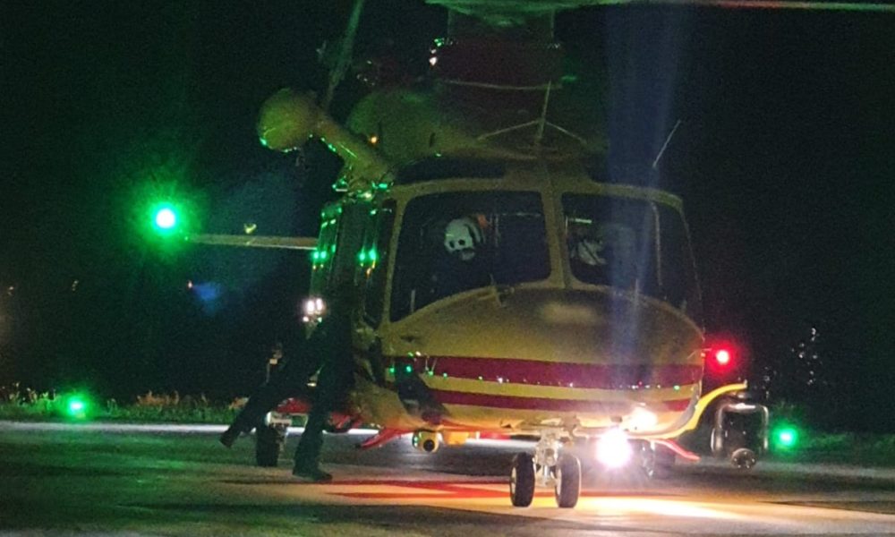 Dosso del Liro, turista tedesco salvato di notte dal Soccorso Alpino in elicottero