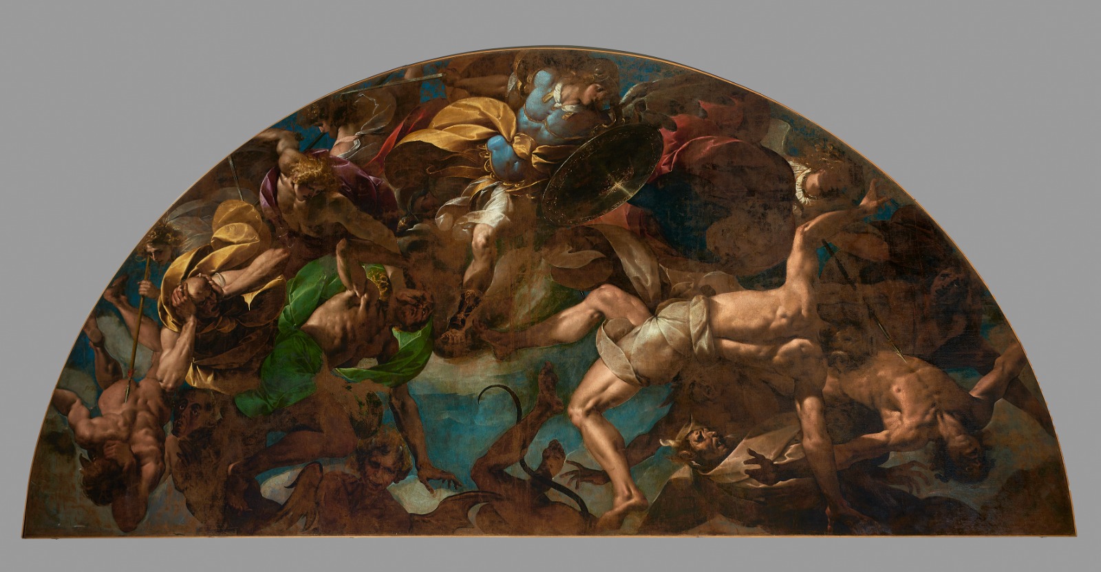 Lo street artist Andrea Ravo Mattoni riproduce il capolavoro del Morazzone “La caduta degli Angeli Ribelli”