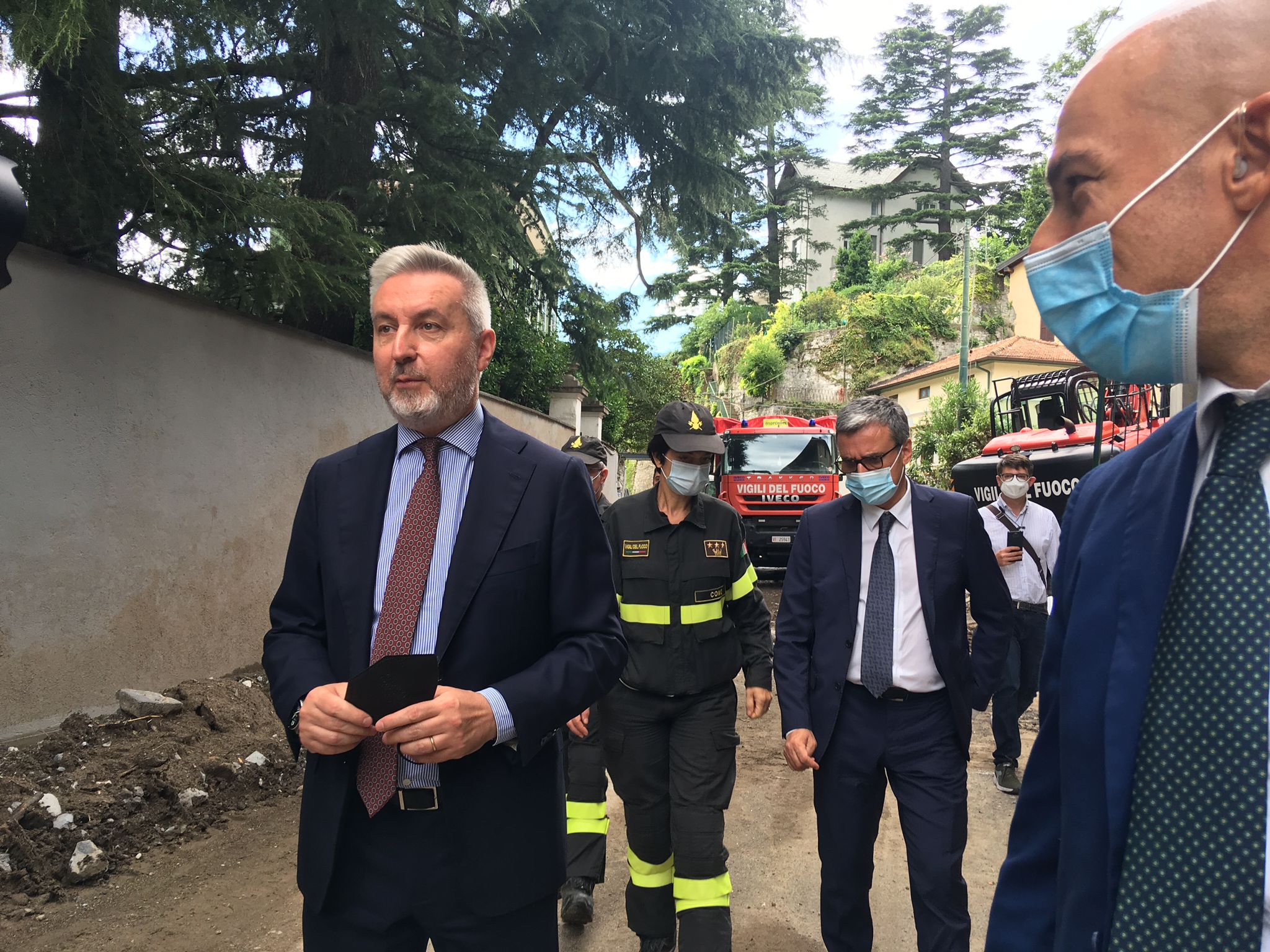Maltempo nel Comasco, la visita del ministro Guerini: “Confermiamo lo stato di emergenza”