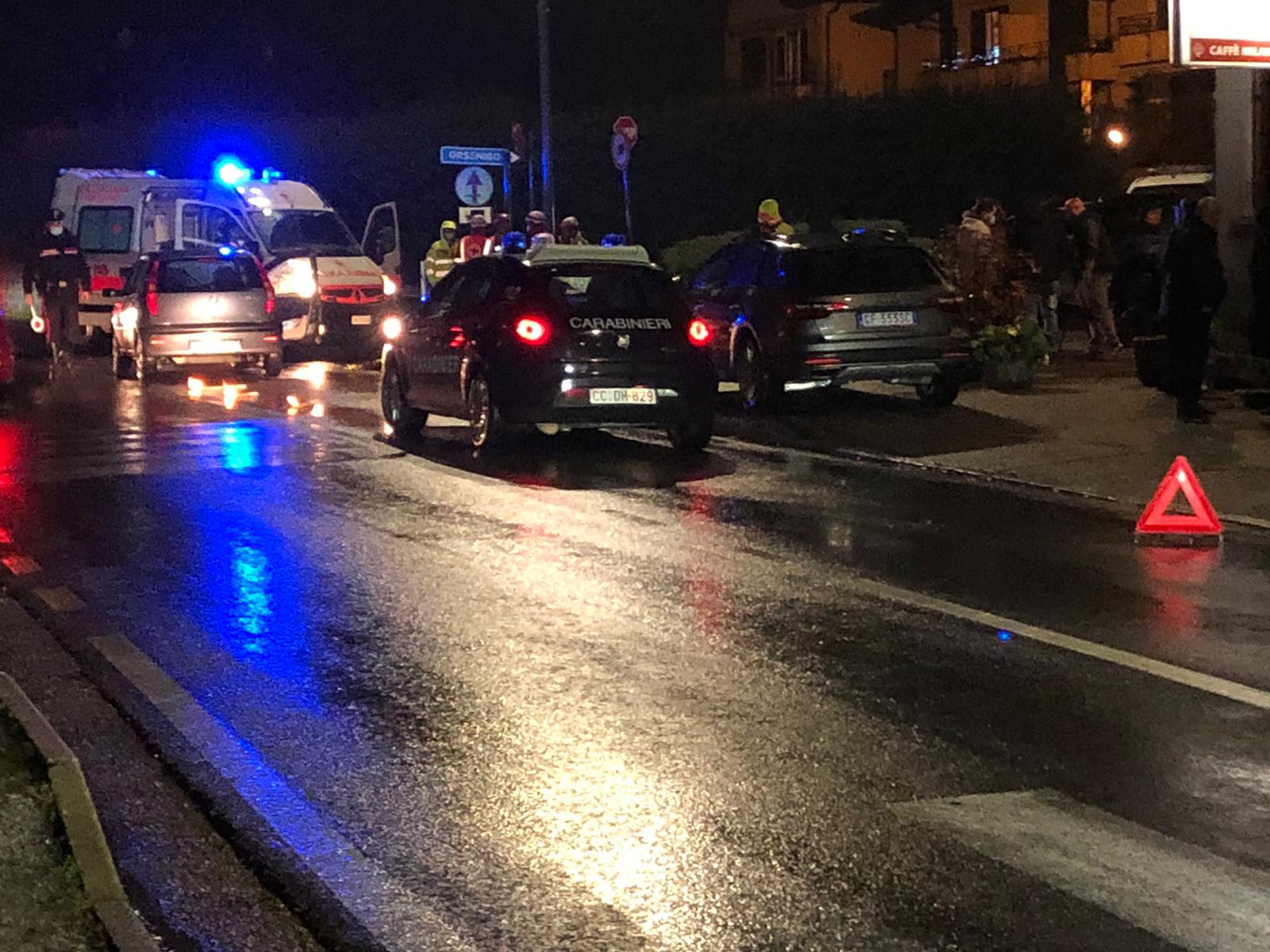 Alzate Brianza, uomo travolto e ucciso sulla Como-Bergamo