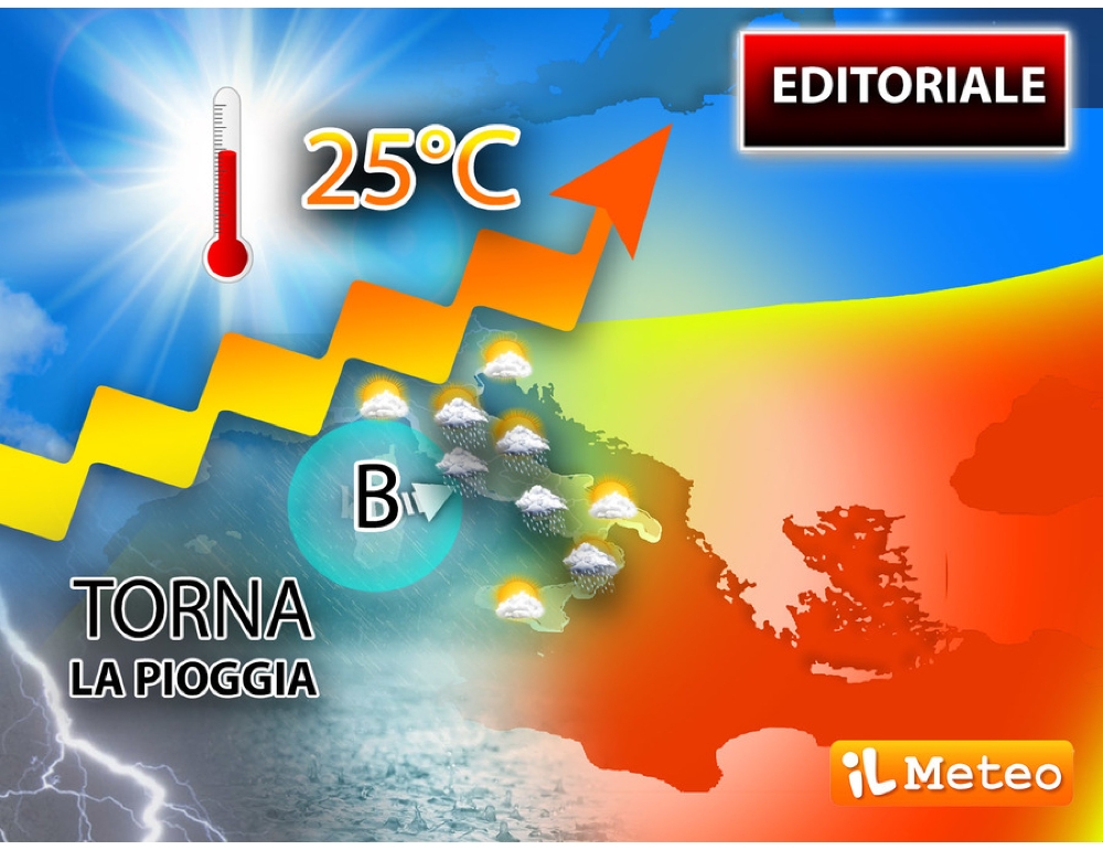 Meteo: salgono le temperature ma tornano le piogge