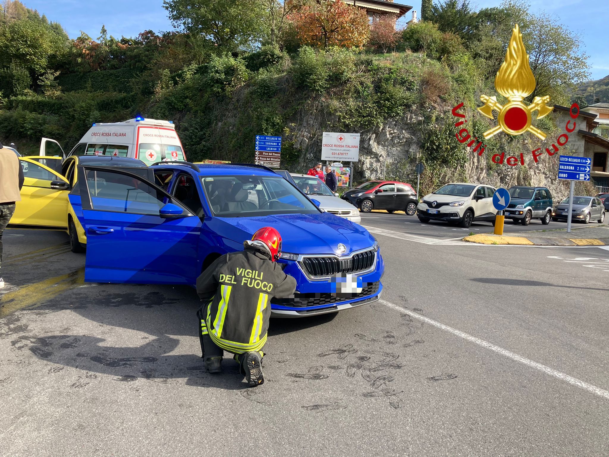 Incidente ad Asso, tamponamento tra auto. A bordo anche un bambino di 4 anni