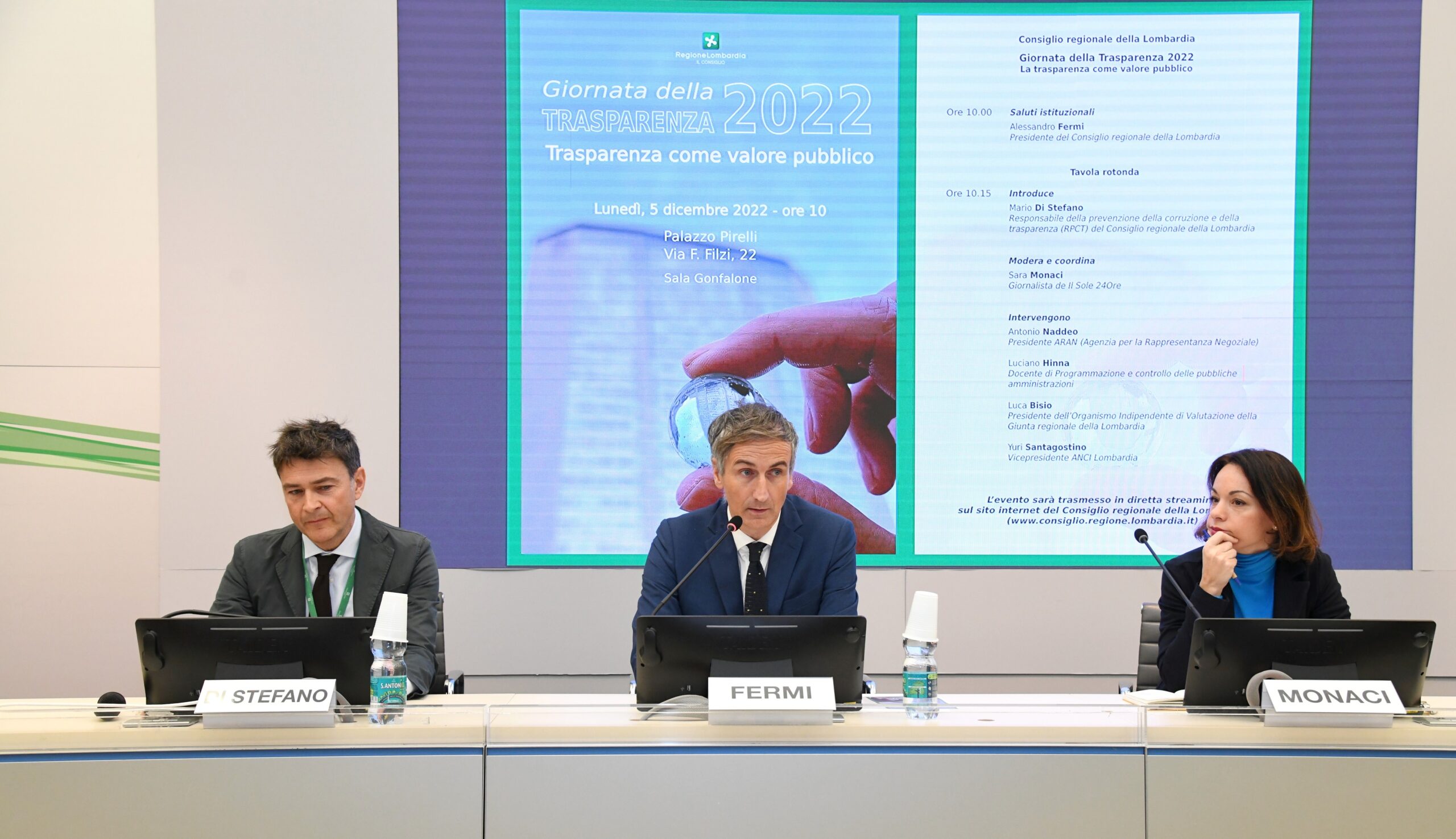 La Giornata della Trasparenza a Palazzo Pirelli, Fermi: “Accesso alle informazioni e semplificazione”