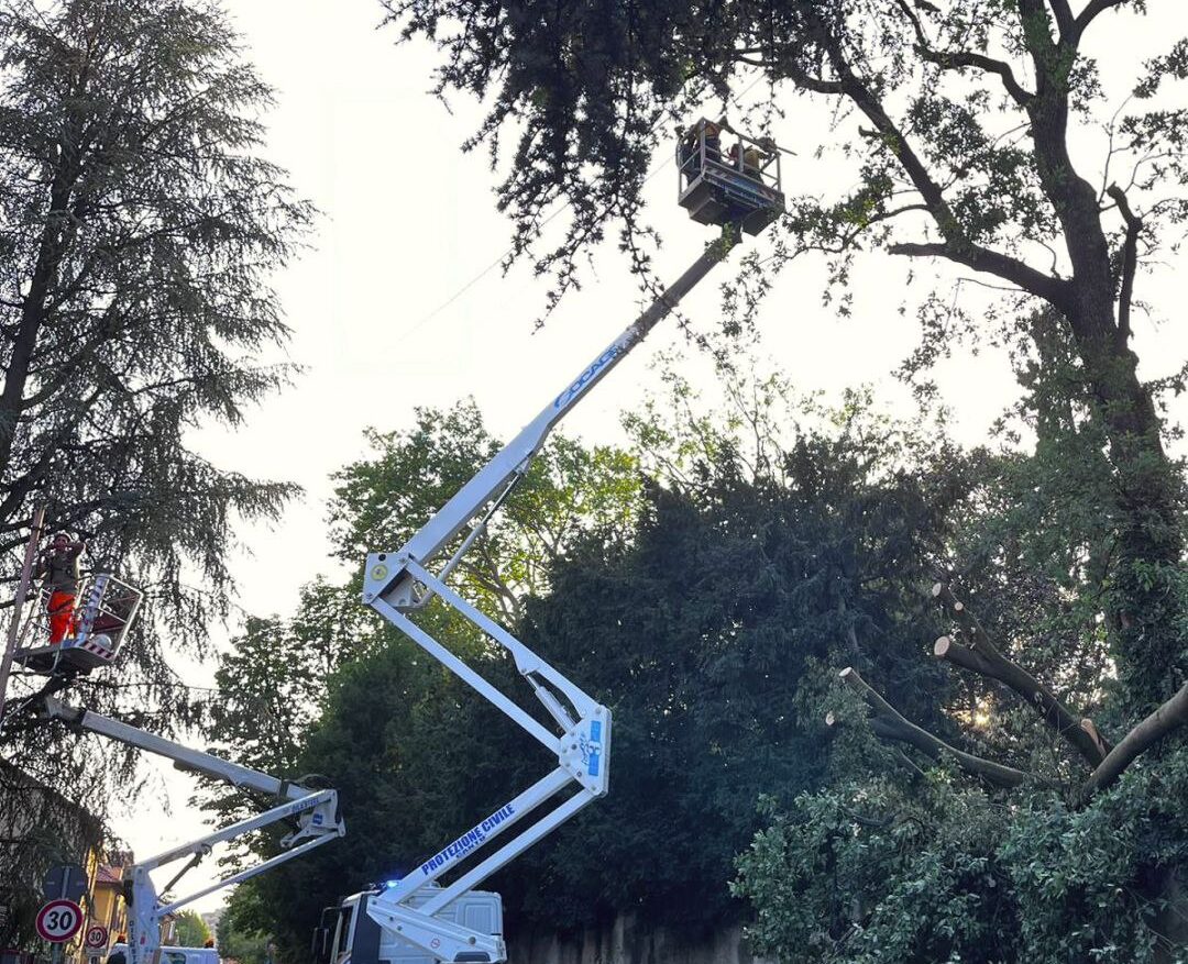 Maltempo, gli interventi dei volontari della Protezione civile