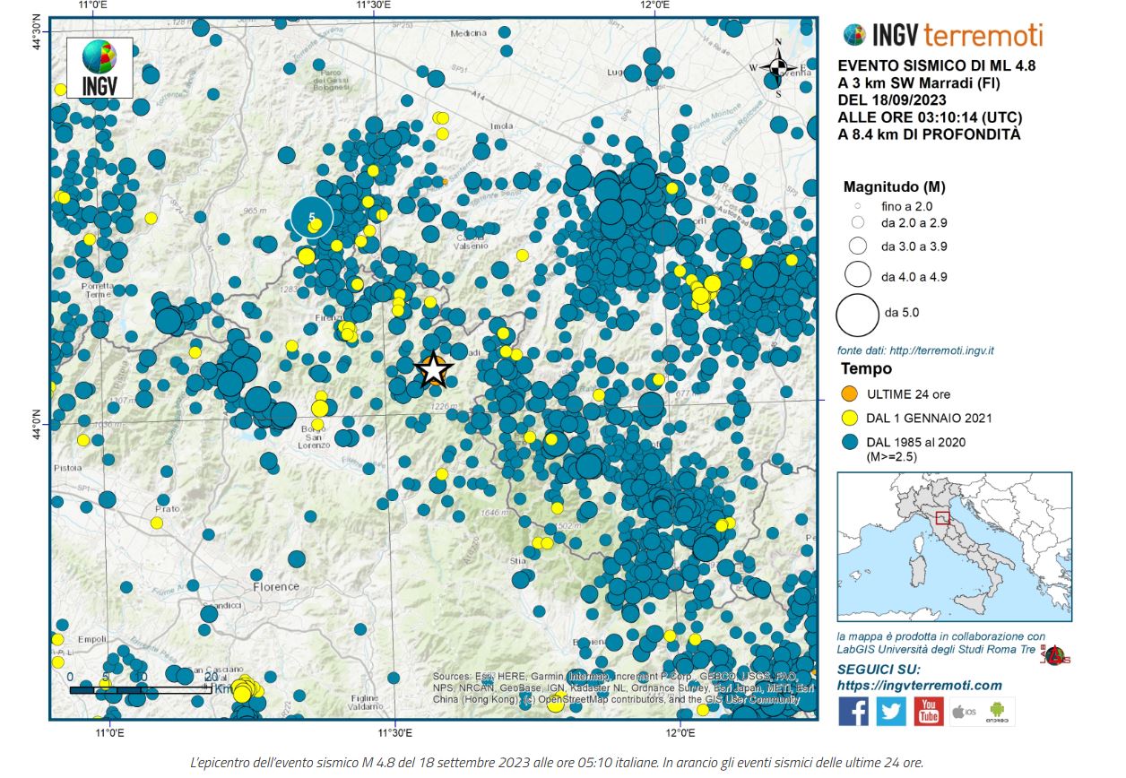 Terremoto in Toscana, la scossa avvertita anche in provincia di Como