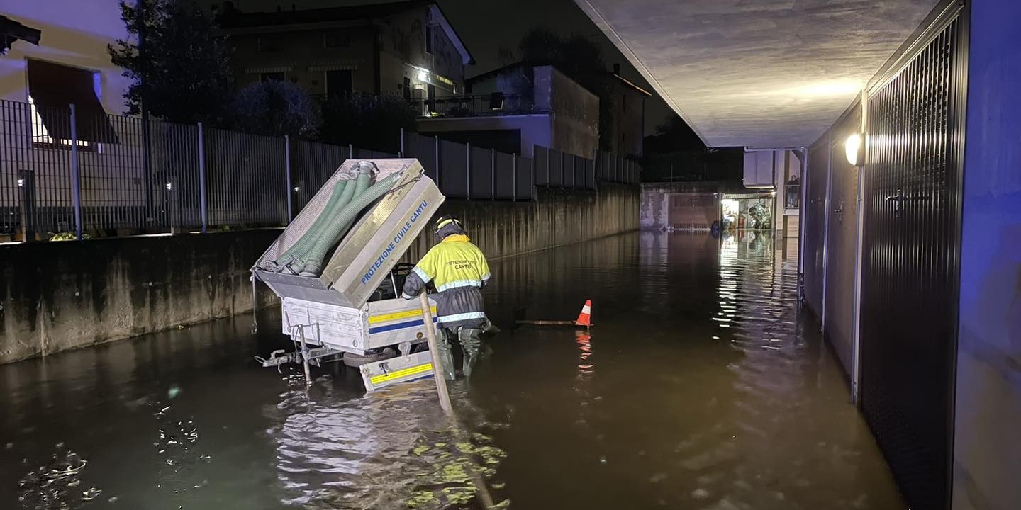 Maltempo in Brianza, serie di interventi nel Canturino
