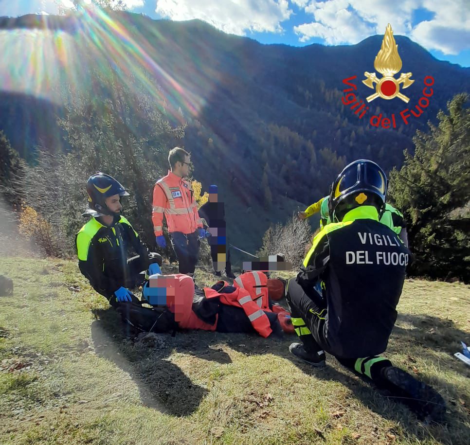 Infortunio all’Alpe di Monte, intervento di soccorso