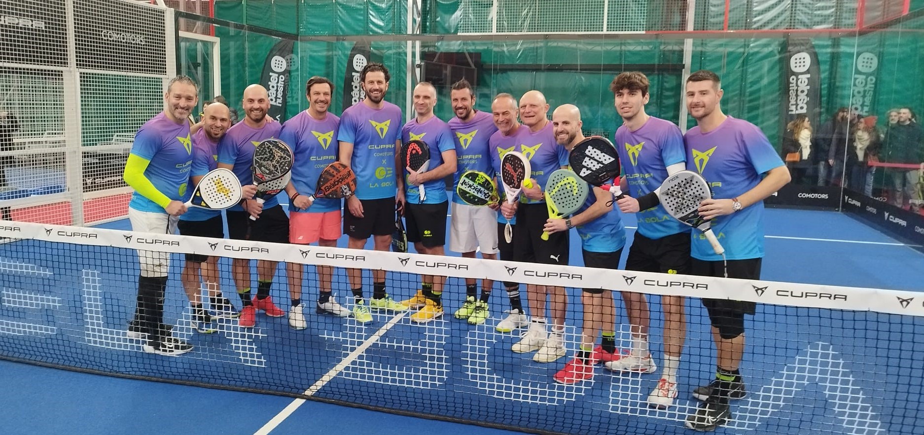Sei campioni del mondo di calcio a San Fermo nel nome del padel