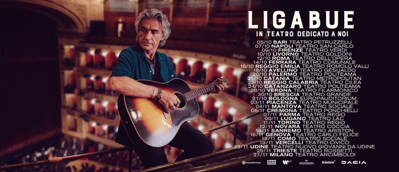 Ligabue in concerto a Como al Teatro Sociale il 18 novembre