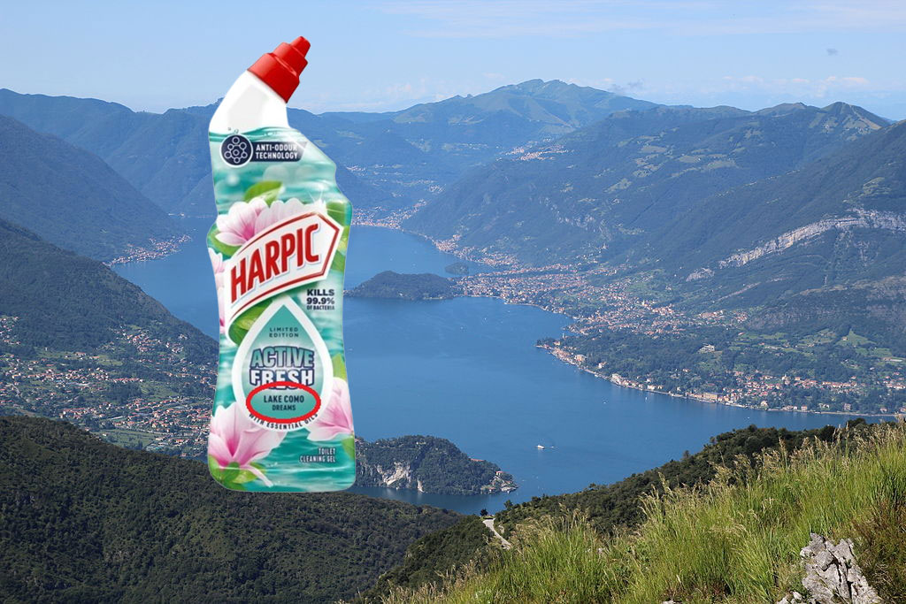 Perché il Lago di Como sui detersivi per gabinetti inglesi deve farci riflettere (e anche un po’ preoccupare)