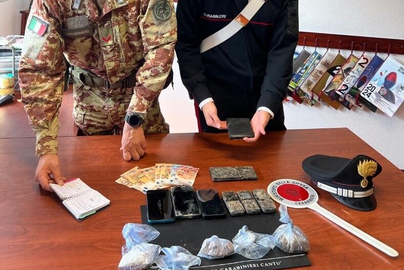 I boschi del Comasco diventano piazze di spaccio. Tre arresti, sequestrati denaro e munizioni e oltre 400 grammi di droga