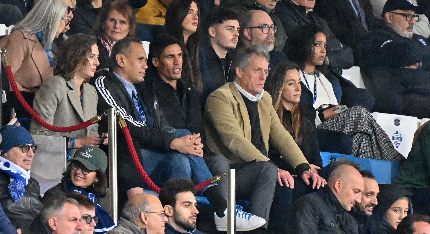 Star allo stadio Sinigaglia: in tribuna Hugh Grant e Spiderman