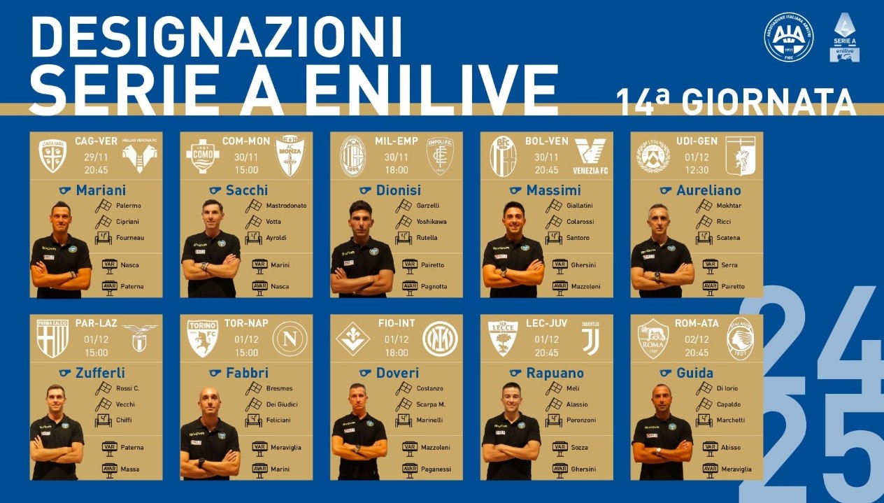 Derby Como-Monza, arbitra Sacchi di Macerata