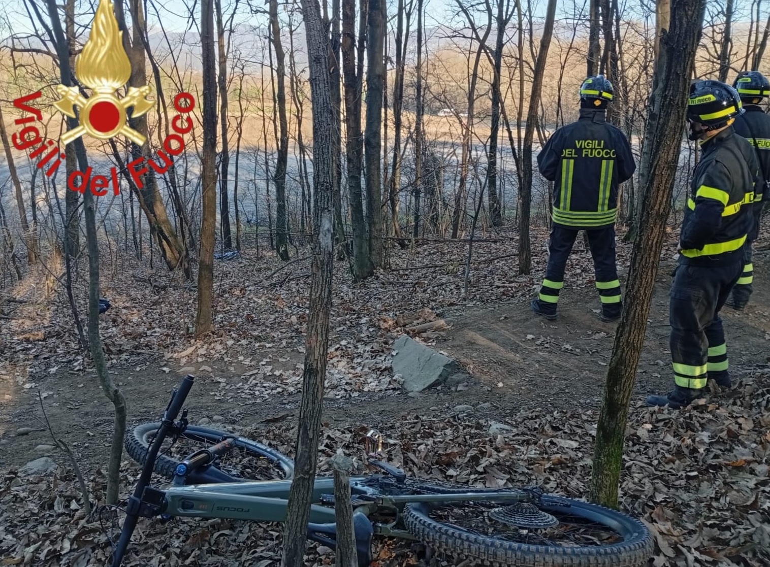 caduta in bicicletta Cucciago