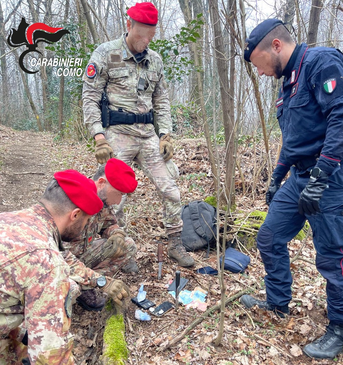 Cocaina ed eroina nel bivacco nel bosco. Arrestato dai carabinieri 28enne marocchino
