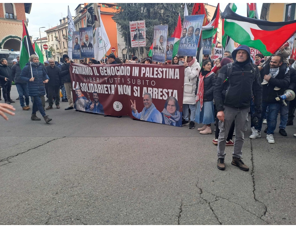 A Milano in mille al corteo per chiedere la liberazione di Hannoun